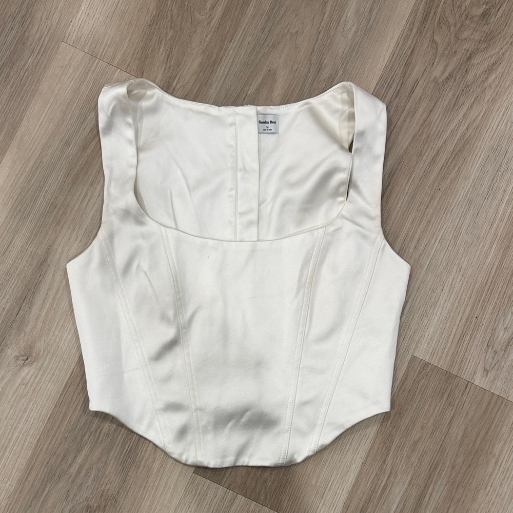 Sunday Best Cream Crop Top